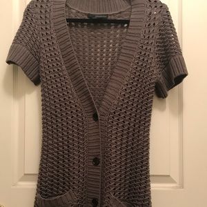 Calvin Klein Crochet Short Sleeve Cardigan